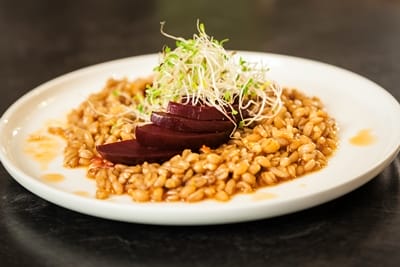 Wheat Berry and Beet Salad with Maple Soy Vinaigrette