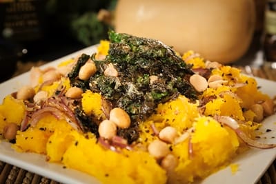 Roasted Butternut Squash with Macadamia Nuts